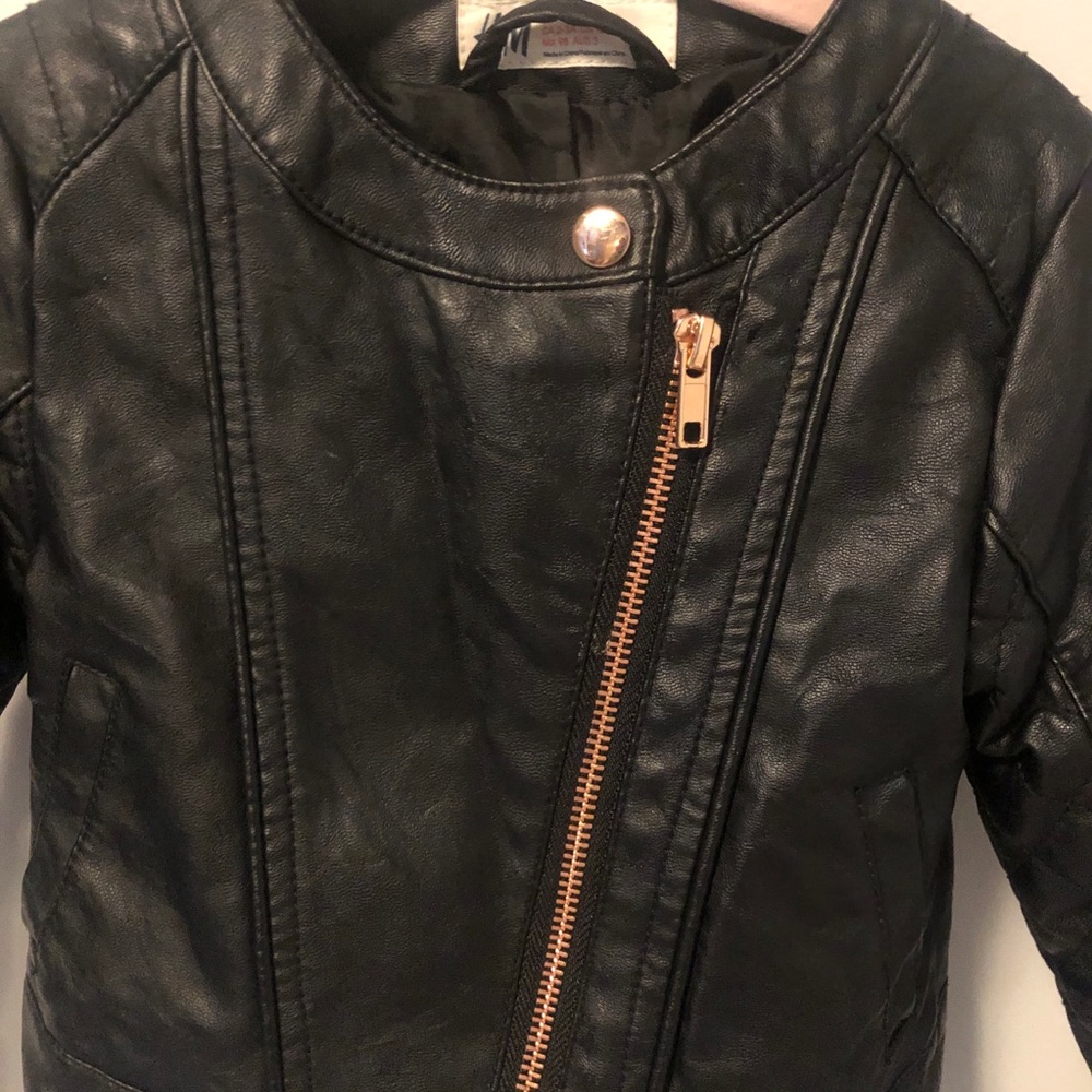 H & M little girls leather jacket